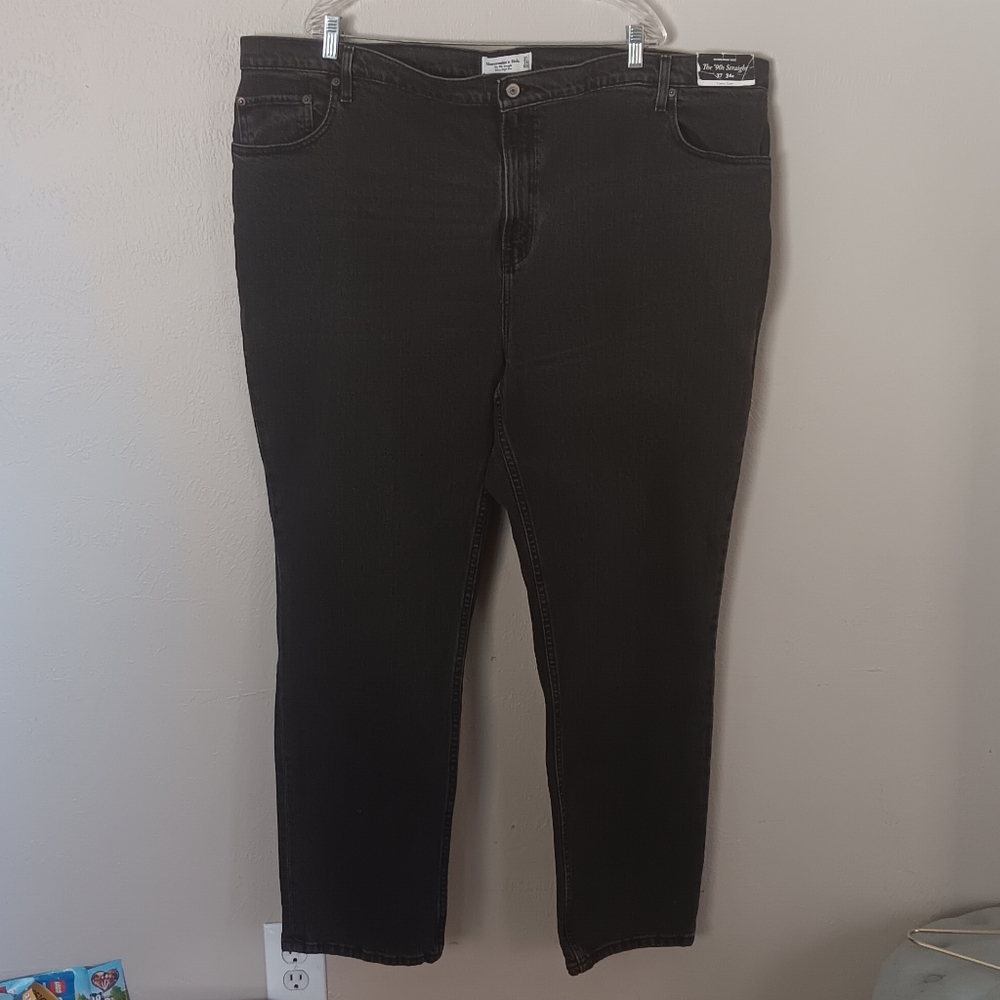 Abercrombie & Fitch Curve Love The 90s Straight High Rise Jeans Size 37